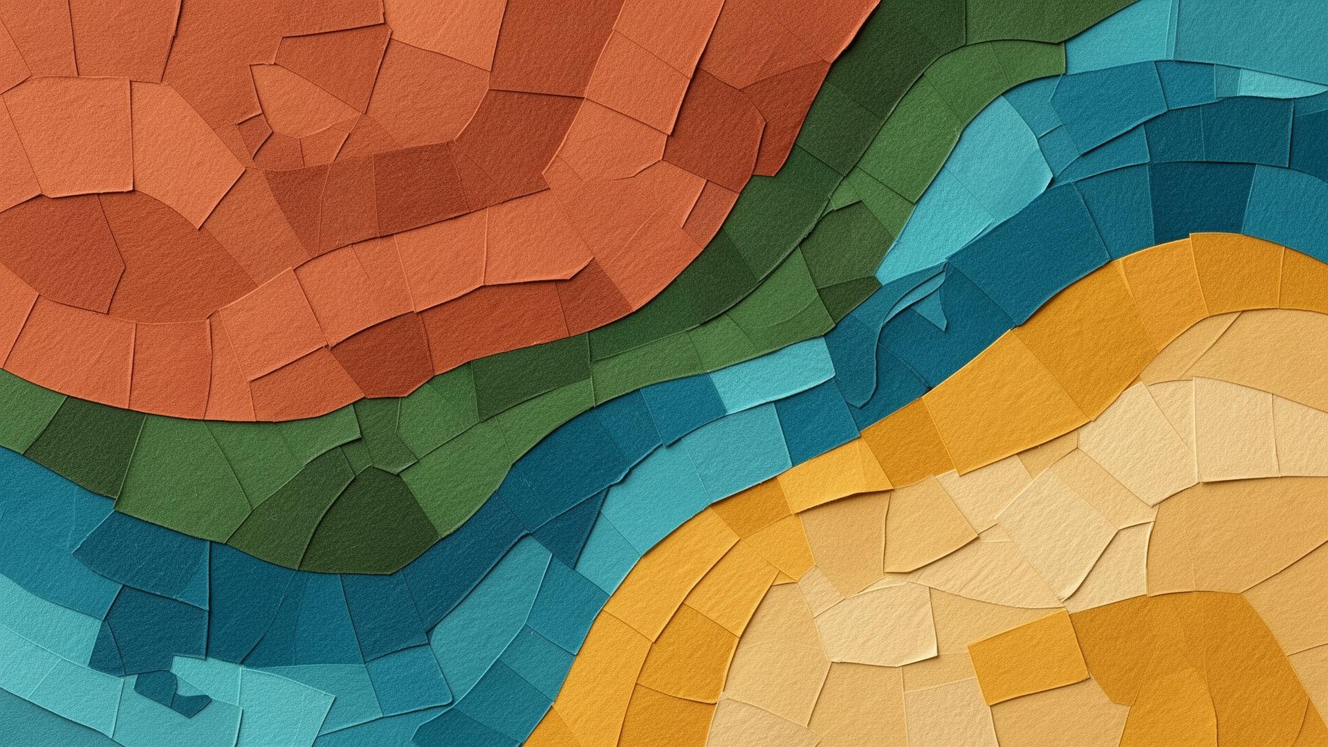 Mosaic of earth tones